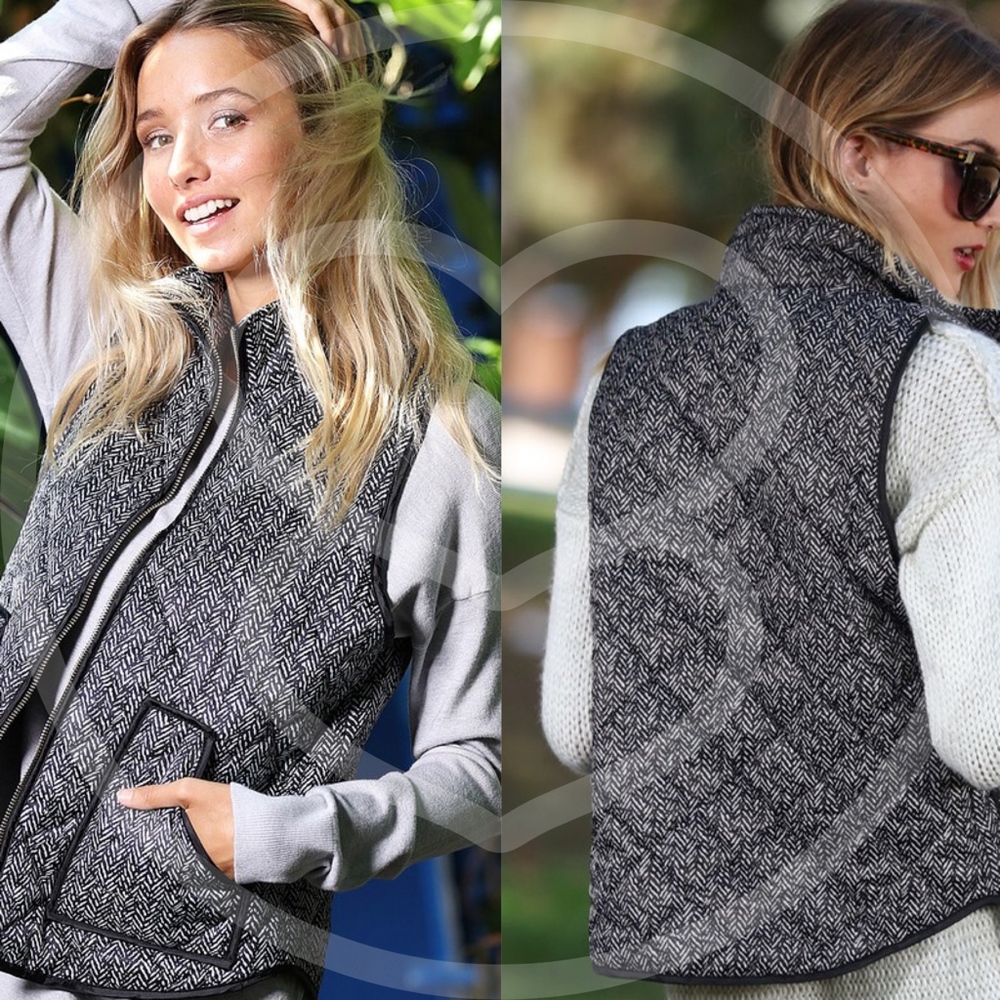 ROCHELLE Herringbone Autumn Vest - Picture 7 of 8